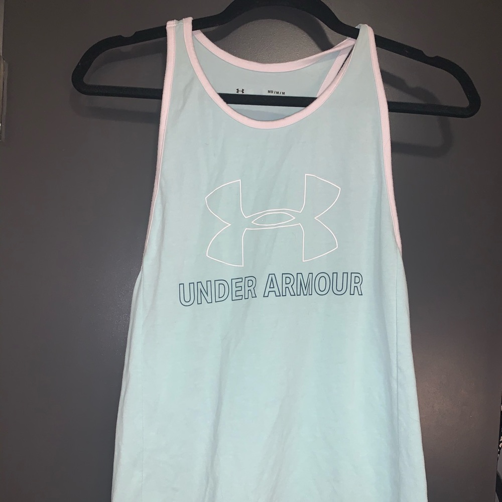 Light Blue Under Armour Workout Tank